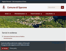 Tablet Screenshot of comune.sparone.to.it
